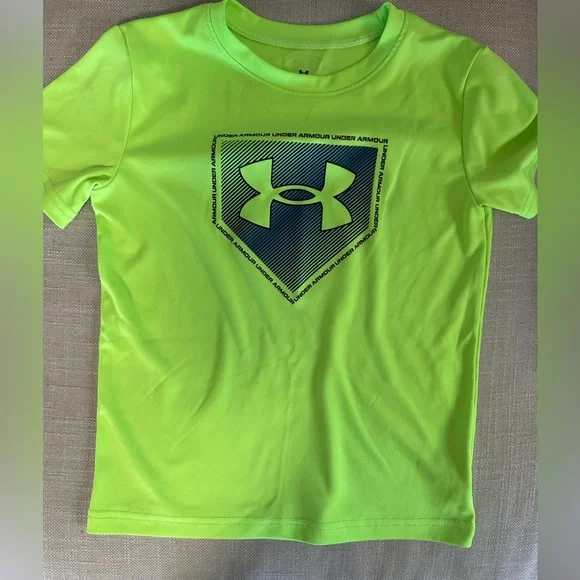 Under Armour Kids' Neon Green and Black T-Shirts - Picture 2 of 7